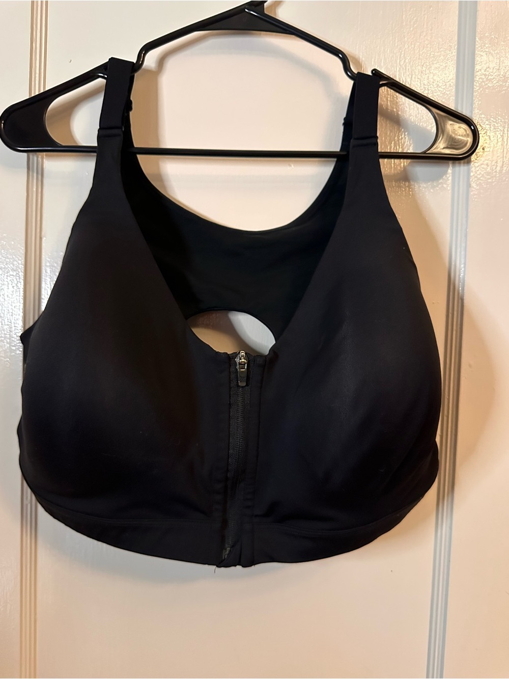 Old Navy Black Front-Zip High Support Sports Bra